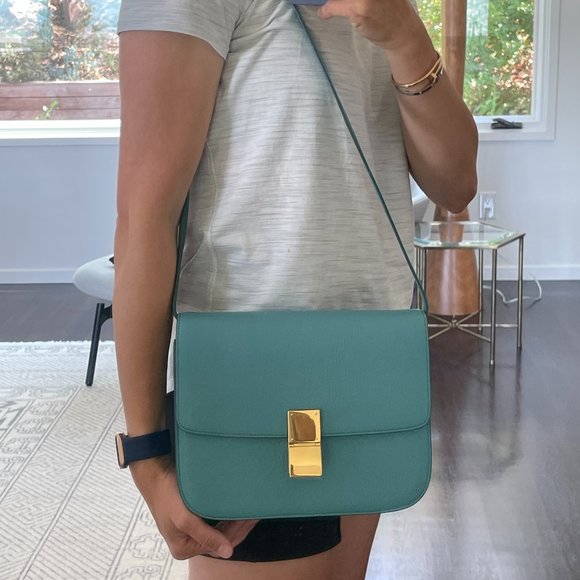 Celine Medium Classic Box in Antarctic Goat - Picture 11 of 16